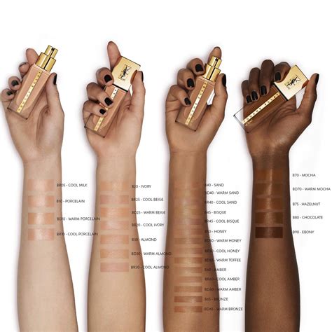 ysl le teint touche eclat foundation shades|touche eclat colour chart.